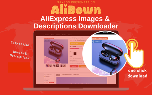 AliDown — AliExpress Images & Descriptions Downloader. One-click bulk download Chrome extension.